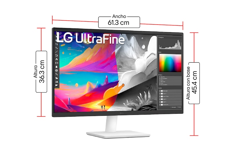 Dimensiones del Monitor IPS UHD 4K